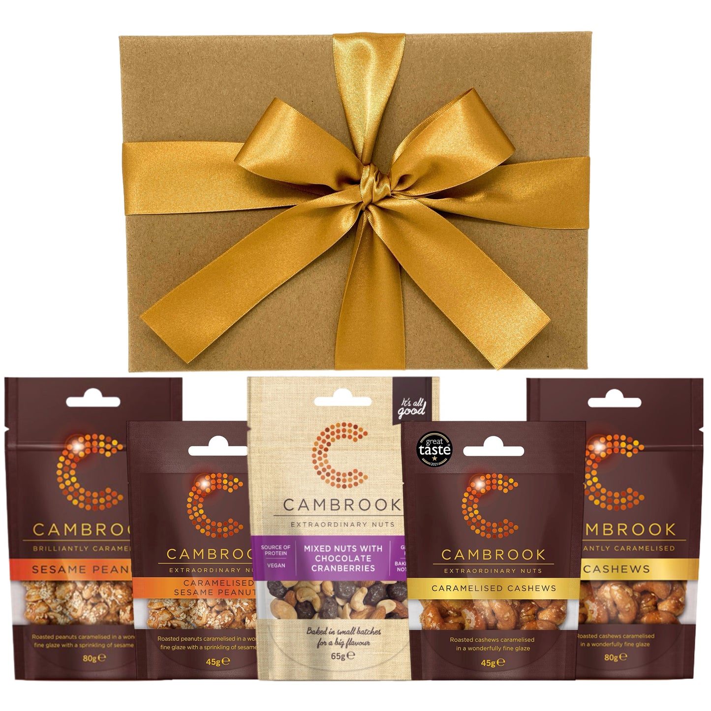 Luxury Caramelised Nut Hamper – Chocolate Cranberries, Mixed Nuts, Caramelised Cashews, Peanuts